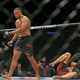 Greg Hardy doing what he does best, pummel people and walk away.